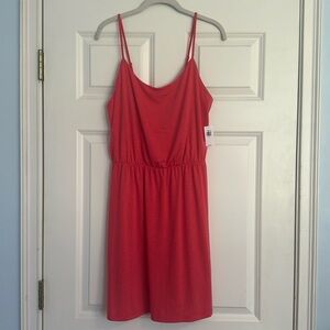 Old Navy empire mini dress coral Medium BNWT
